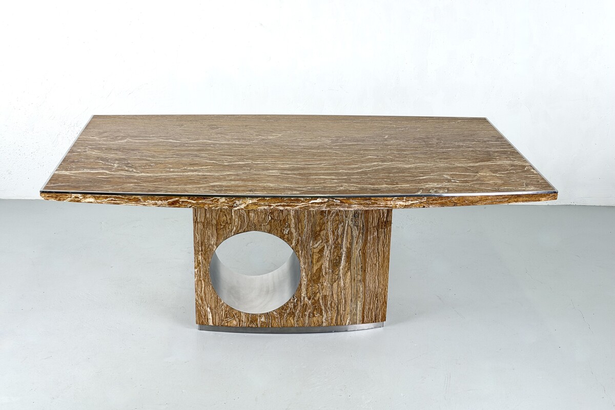 Dining table in marble by Willy Rizzo,Italy - 1960s