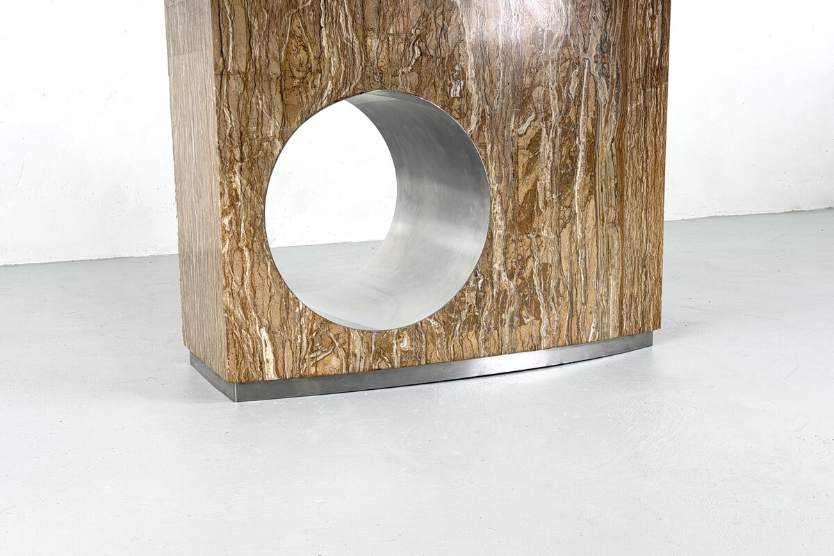 Dining table in marble by Willy Rizzo,Italy - 1960s