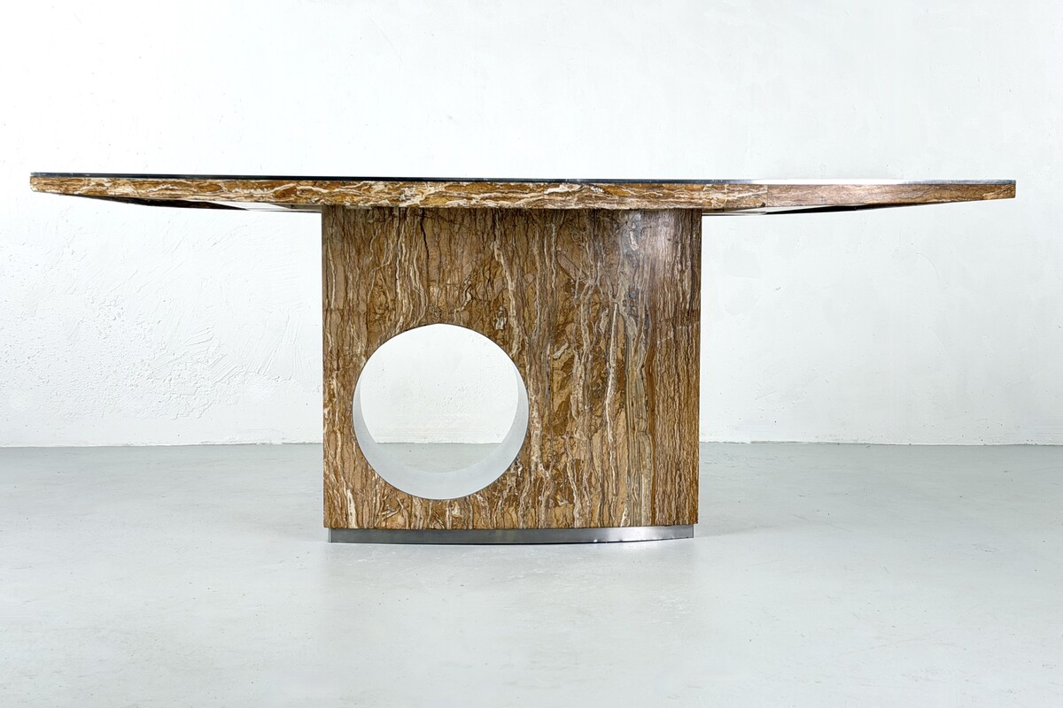 Dining table in marble by Willy Rizzo,Italy - 1960s