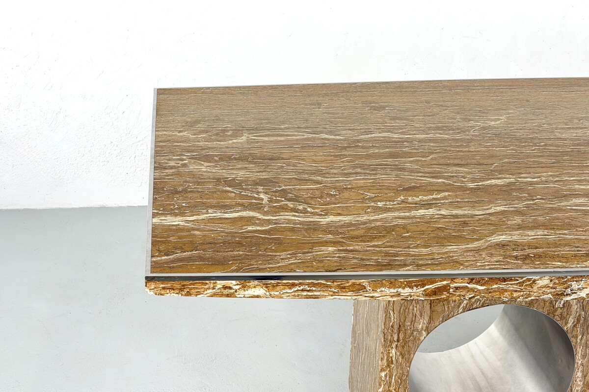 Dining table in marble by Willy Rizzo,Italy - 1960s