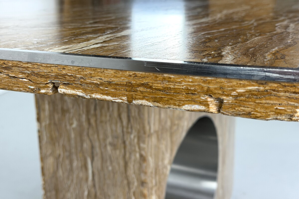 Dining table in marble by Willy Rizzo,Italy - 1960s