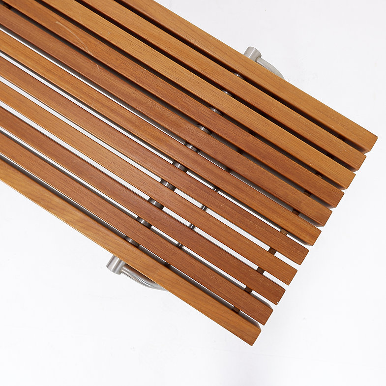 Dornbracht interior wooden slatted bench - Belgium