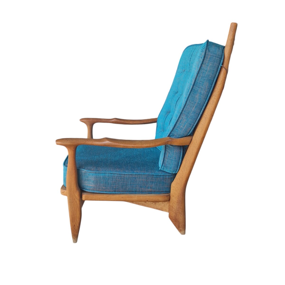 'Edouard' solid oak armchair by Guillerme & Chambron for Votre Maison, France, 