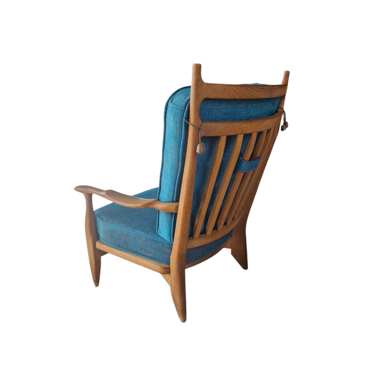 'Edouard' solid oak armchair by Guillerme & Chambron for Votre Maison, France, 