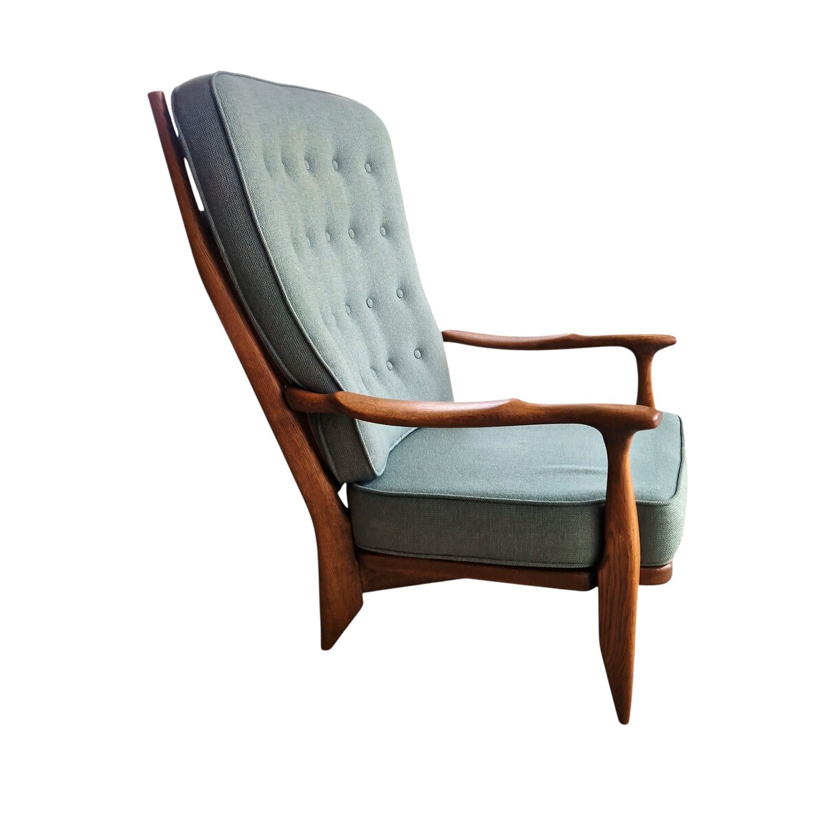 'Edouard' solid oak armchair by Guillerme & Chambron for Votre Maison, France, 