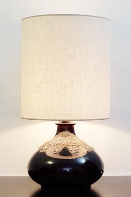 Fat Lava  Brown Ceramic Table Lamp 