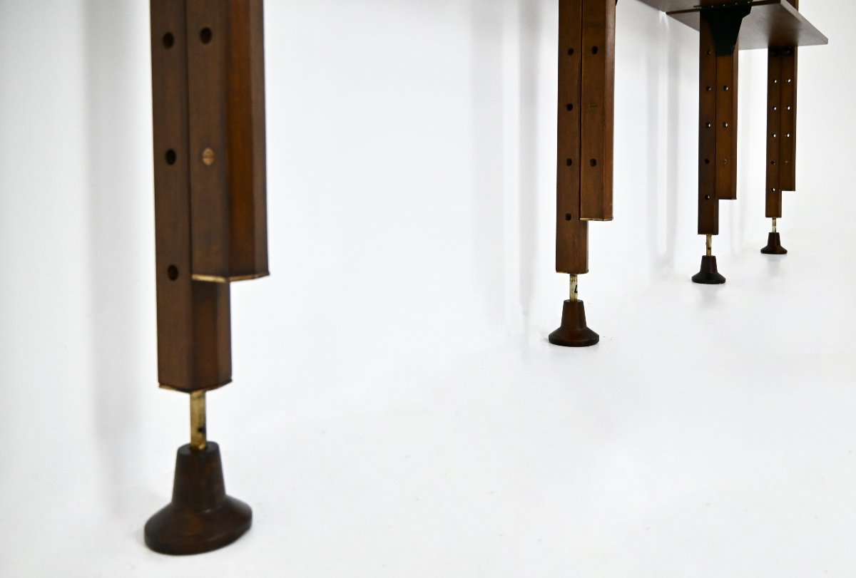 Floor to ceiling shelves by Leonard Fiori for ISA Bergamo, 1960s