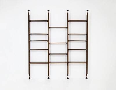 Floor to ceiling shelves by Leonard Fiori for ISA Bergamo, 1960s