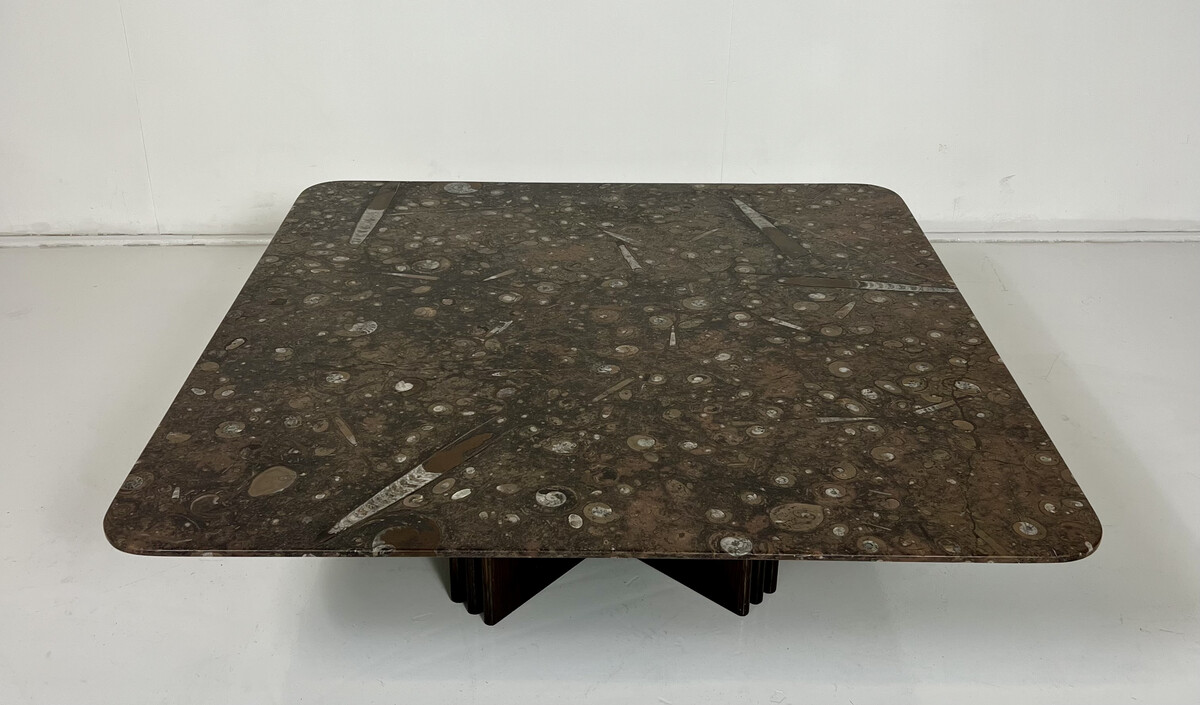 Fossil Stone Coffee Table by Heinz Lilienthal, 1980s