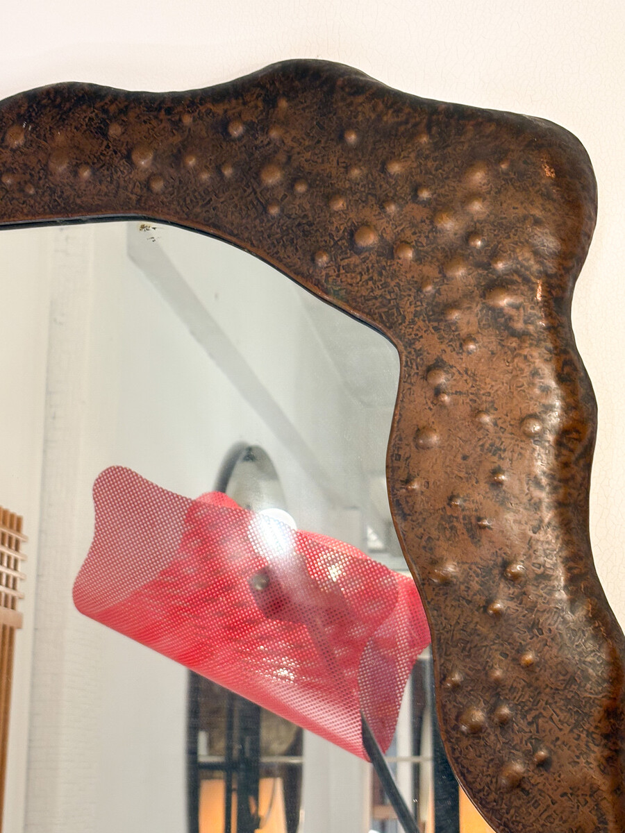 Free form Wall Mirror by Angelo Bragalini, Italy, 1970s