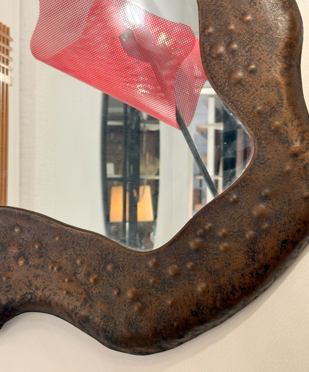 Free form Wall Mirror by Angelo Bragalini, Italy, 1970s