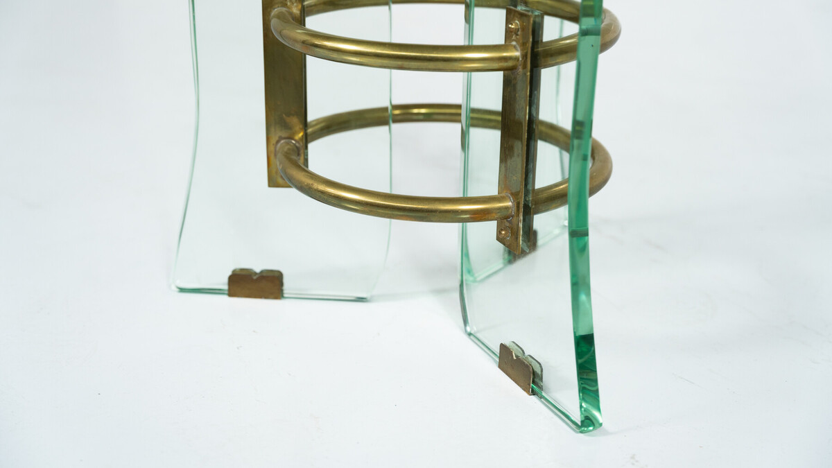 Glass and Brass Coffee Table by Pietro Chiesa for Fontana Arte, Italy