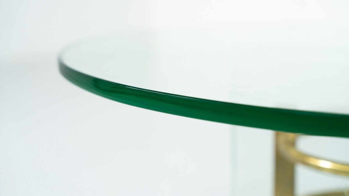 Glass and Brass Coffee Table by Pietro Chiesa for Fontana Arte, Italy