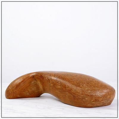 hand carved olive wood contemporary sculpture
