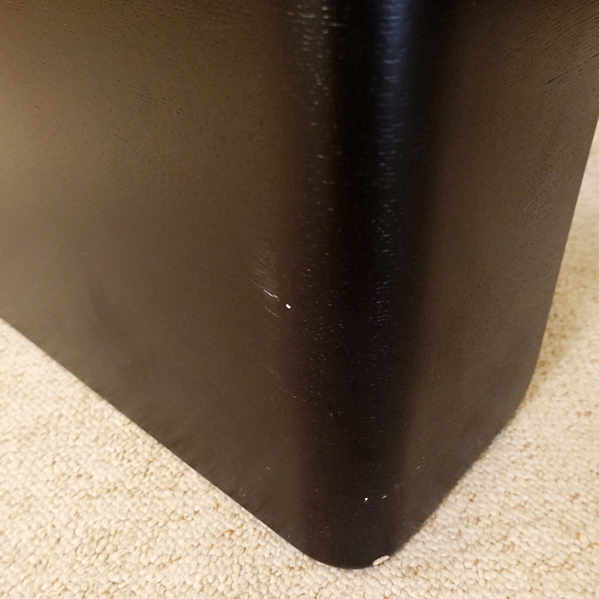 Italian sofa with black lacquered frame and new textured gold velvet upholstery