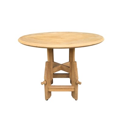 Ladislas pedestal table in light oak