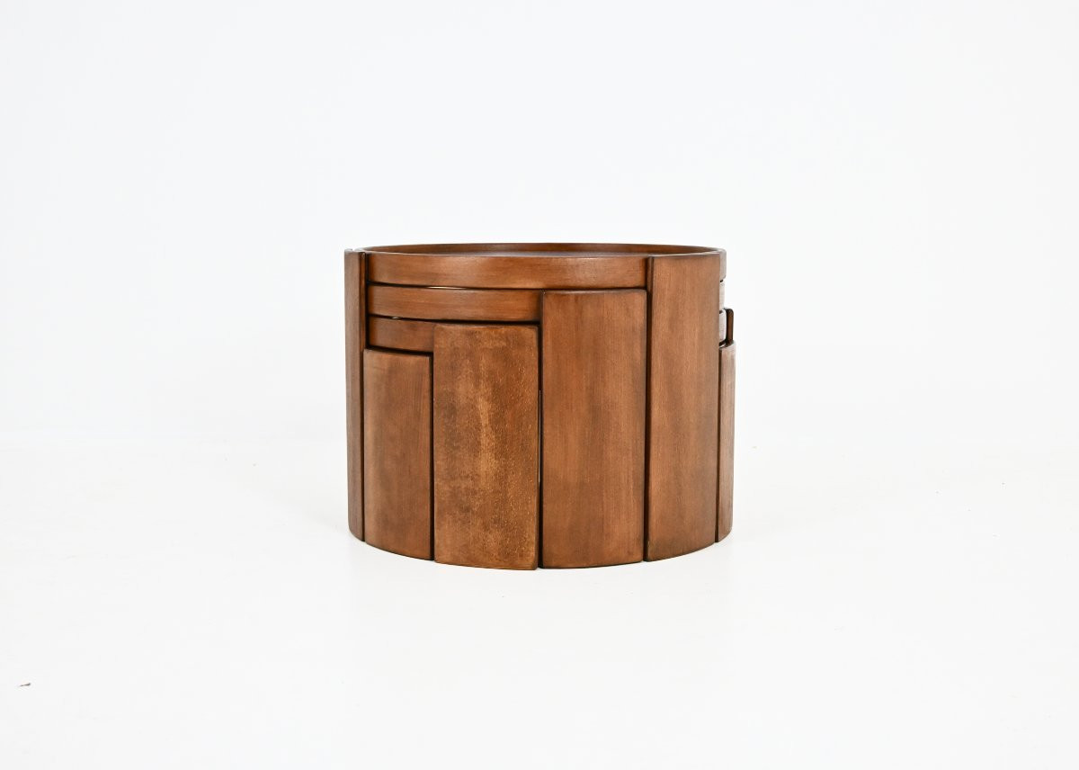 Large 780 Nesting Tables by Gianfranco Frattini for Cassina, 1960s, set of 4