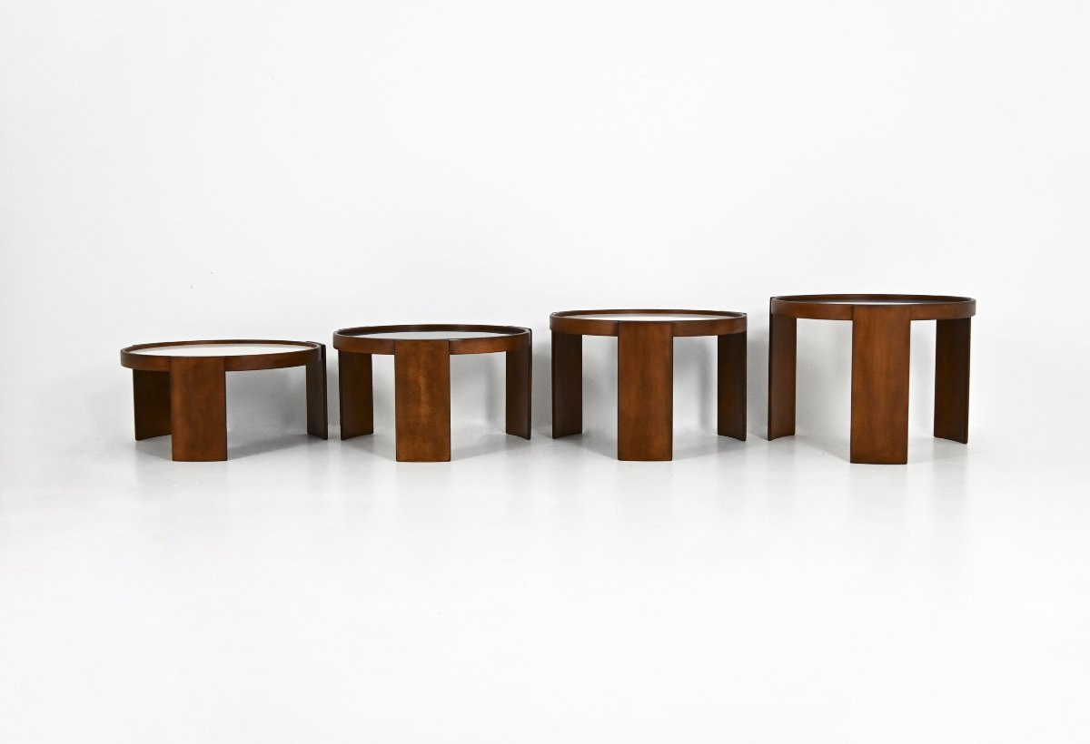 Large 780 Nesting Tables by Gianfranco Frattini for Cassina, 1960s, set of 4