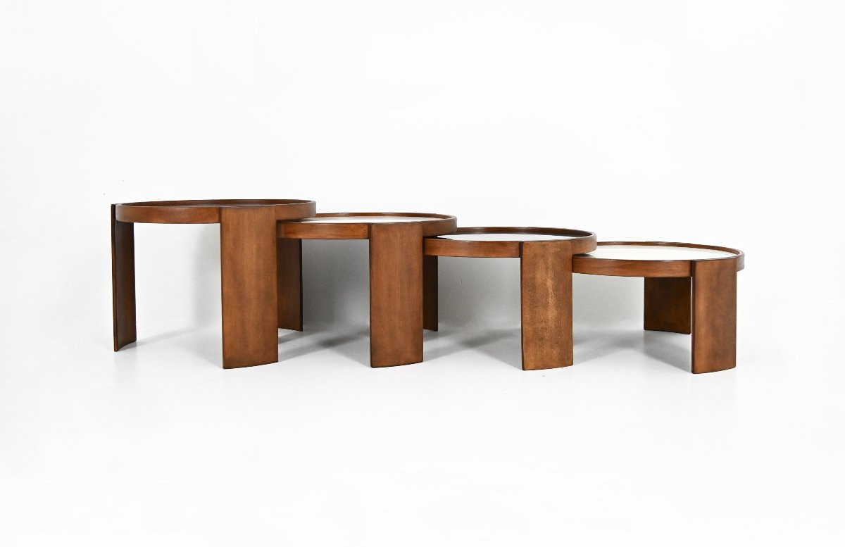 Large 780 Nesting Tables by Gianfranco Frattini for Cassina, 1960s, set of 4