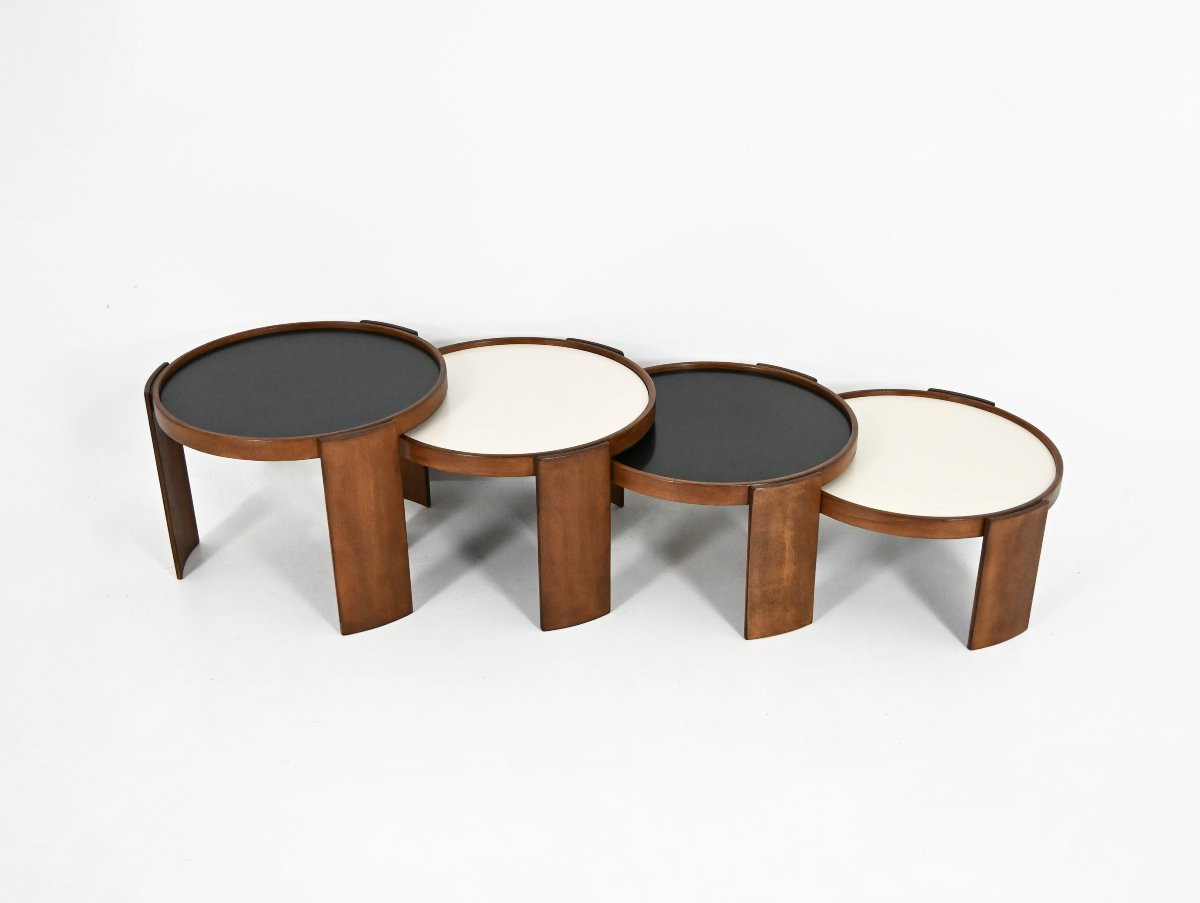 Large 780 Nesting Tables by Gianfranco Frattini for Cassina, 1960s, set of 4