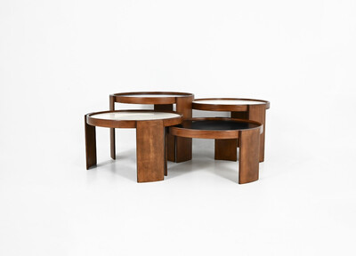Large 780 Nesting Tables by Gianfranco Frattini for Cassina, 1960s, set of 4