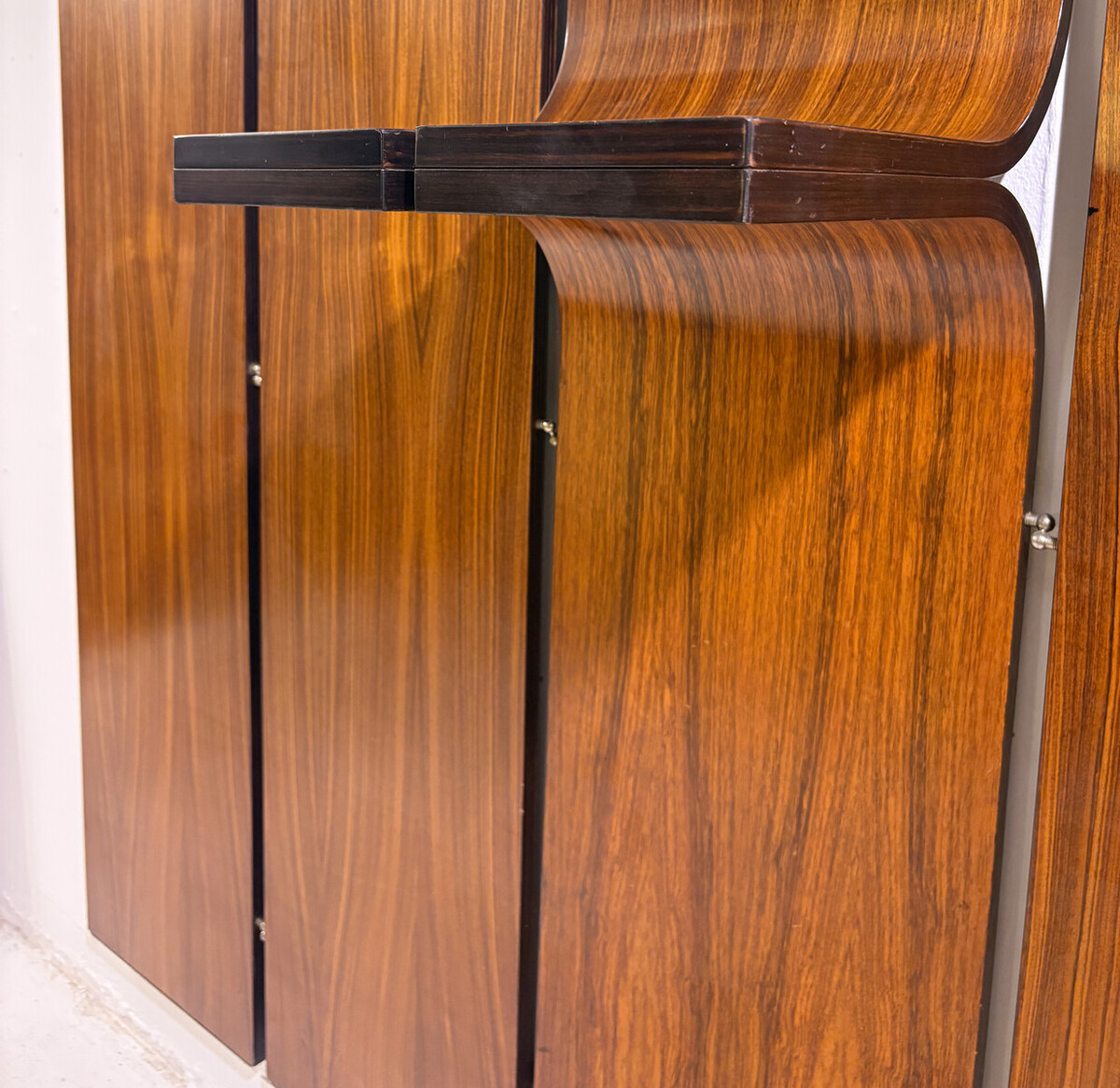 Large coat hanger with mirror and console, Italy, 1960's