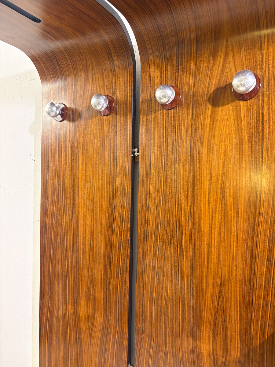 Large coat hanger with mirror and console, Italy, 1960's