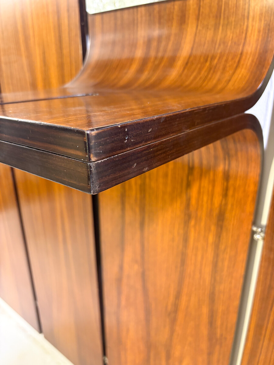 Large coat hanger with mirror and console, Italy, 1960's