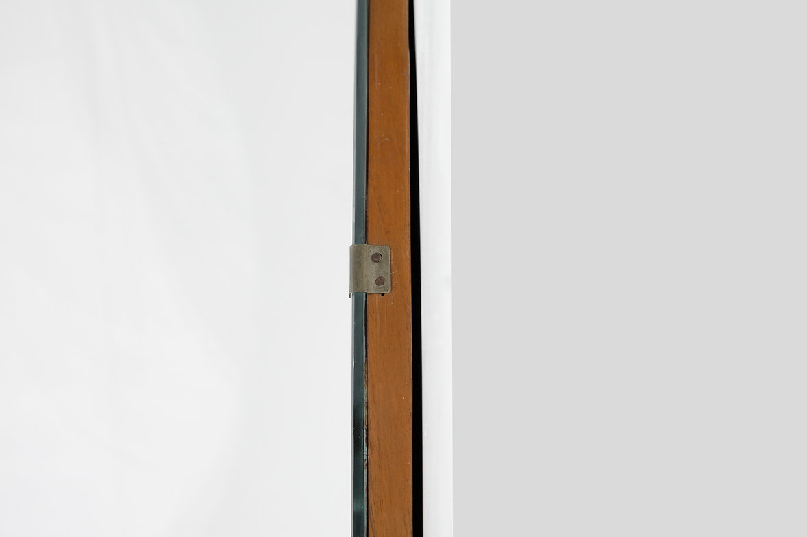 Large Vintage Mirror with silkscreen, from 1950s.