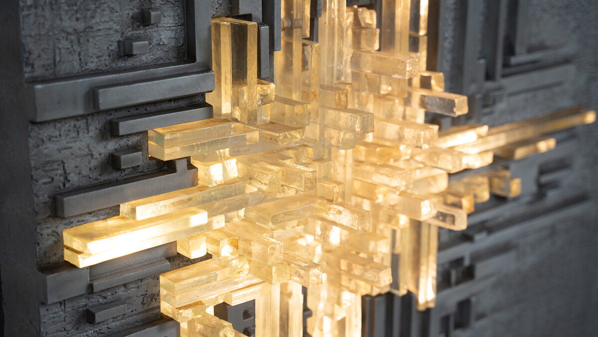 Large Wall Light Rottura Spaziale,  Poliarte, Italy, 1970s