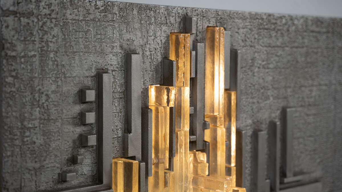 Large Wall Light Rottura Spaziale,  Poliarte, Italy, 1970s