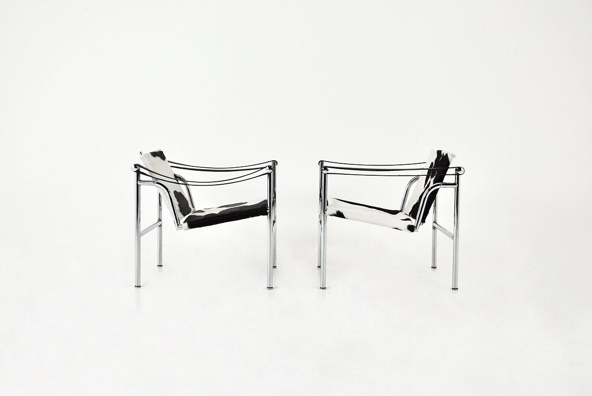 LC1 Armchairs by Le Corbusier for Cassina 1970S, set of 2