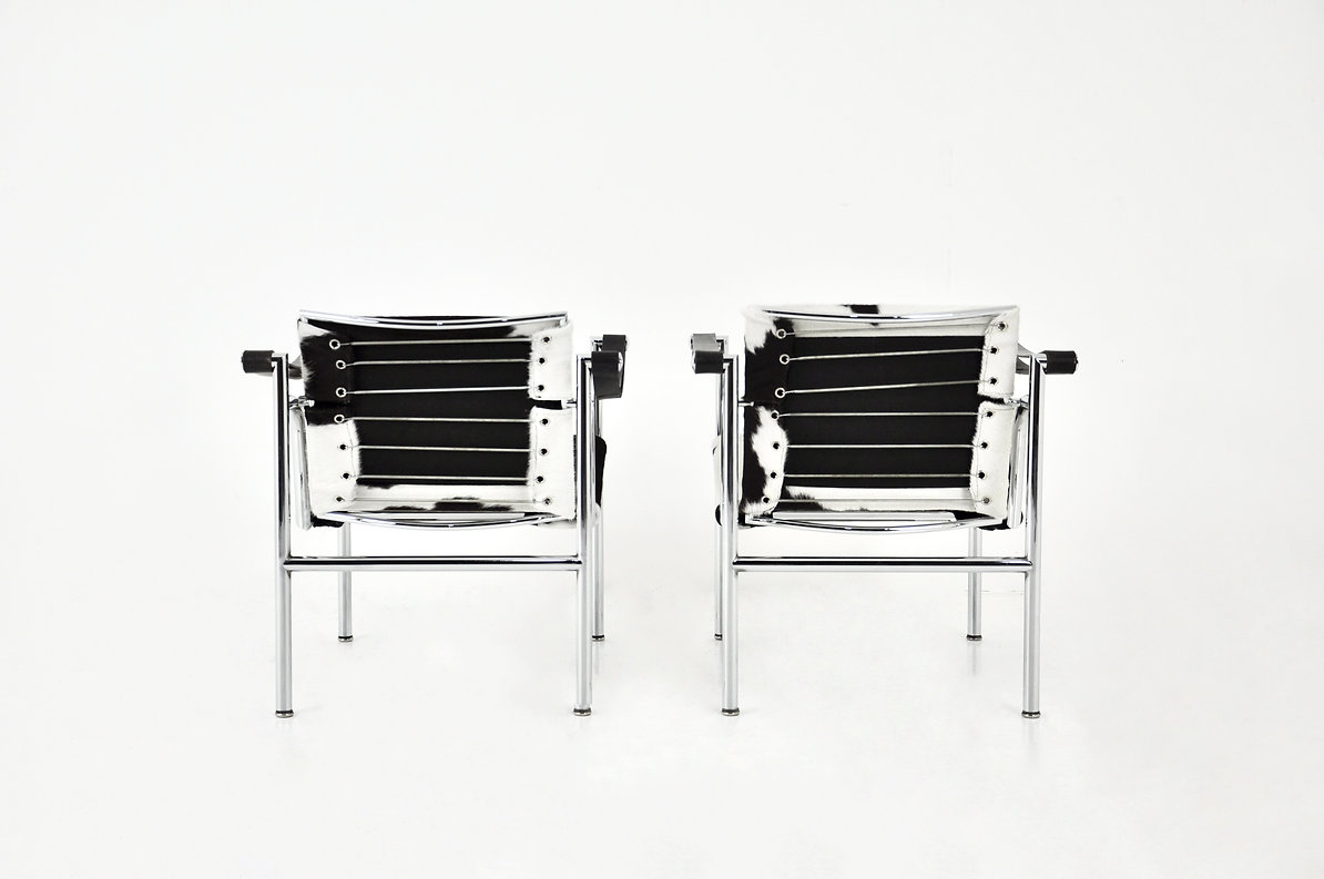 LC1 Armchairs by Le Corbusier for Cassina 1970S, set of 2