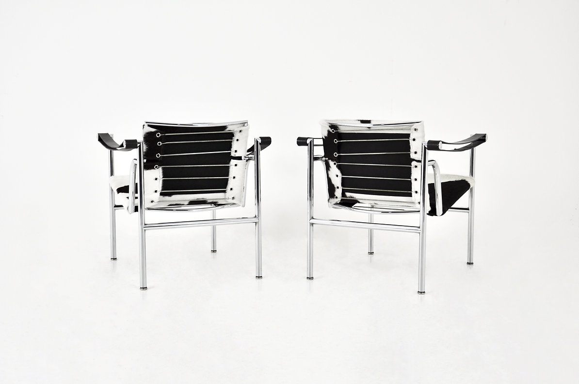 LC1 Armchairs by Le Corbusier for Cassina 1970S, set of 2