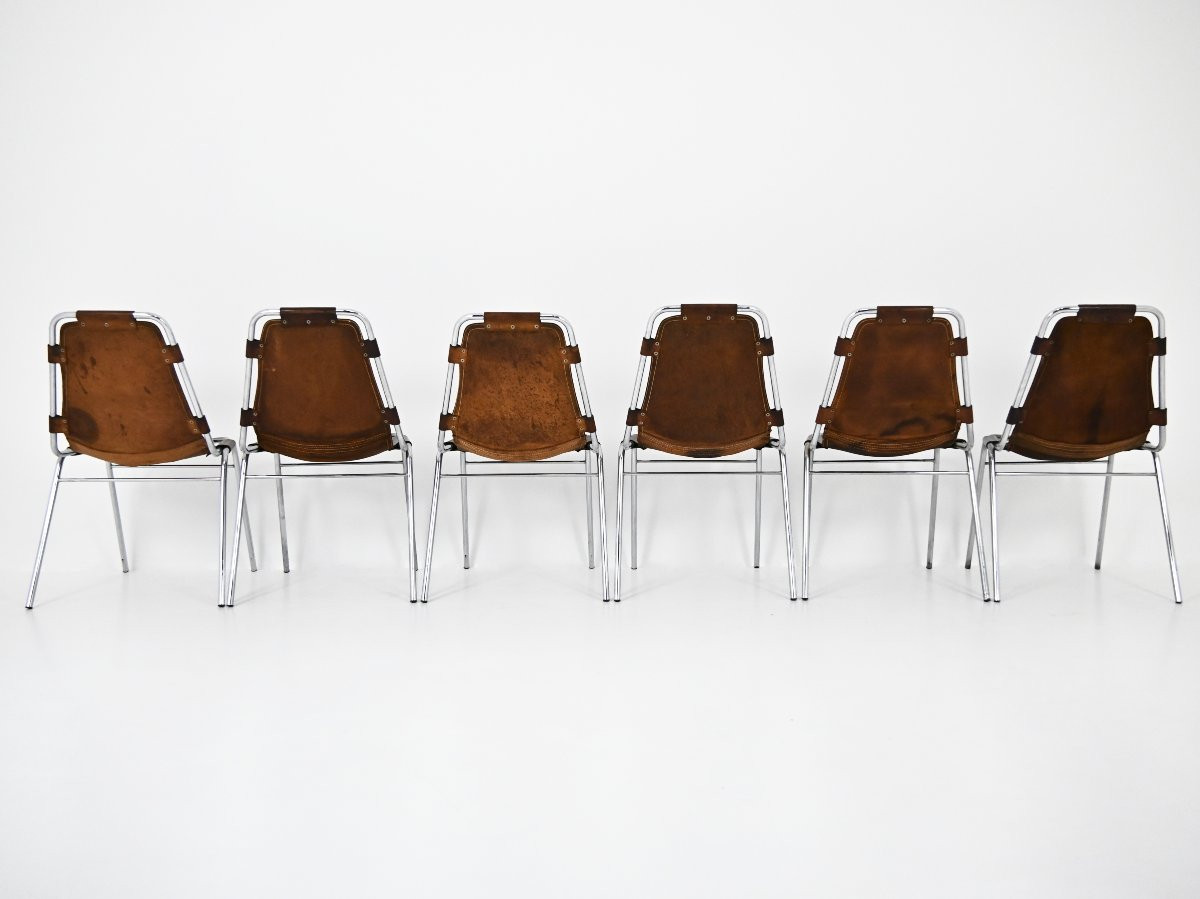 Les Arcs Chairs by Charlotte Perriand, 1960s, set of 6