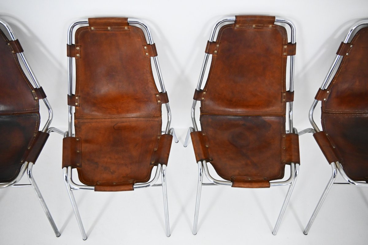 Les Arcs Chairs by Charlotte Perriand, 1960s, set of 6