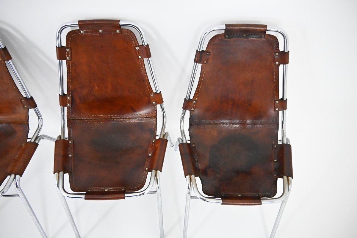 Les Arcs Chairs by Charlotte Perriand, 1960s, set of 6