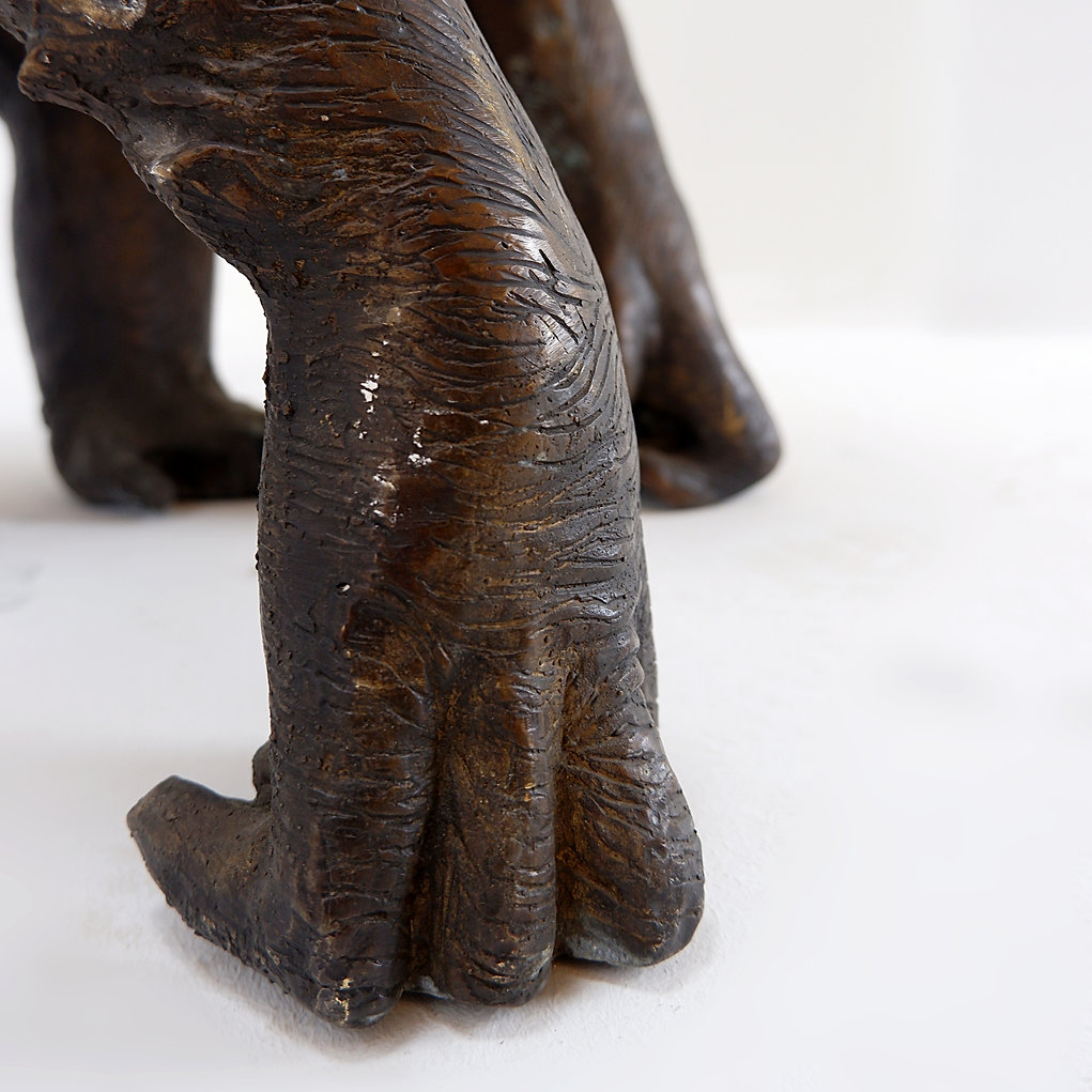 Life-size Chimpanzee Sculpture in Bronze 