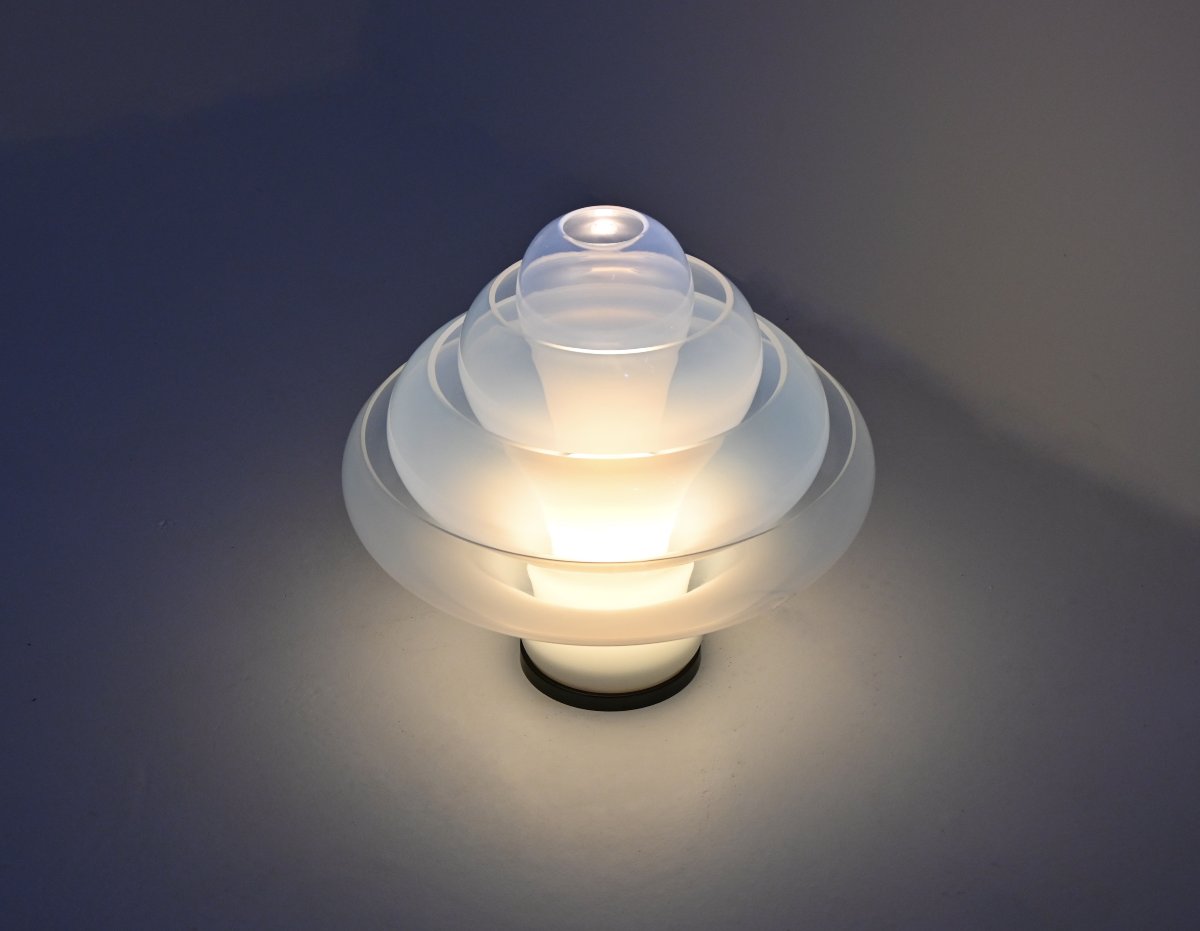 'Lotus' LT305 table lamp by Carlo Nason for Mazzega, Italy, 1970s
