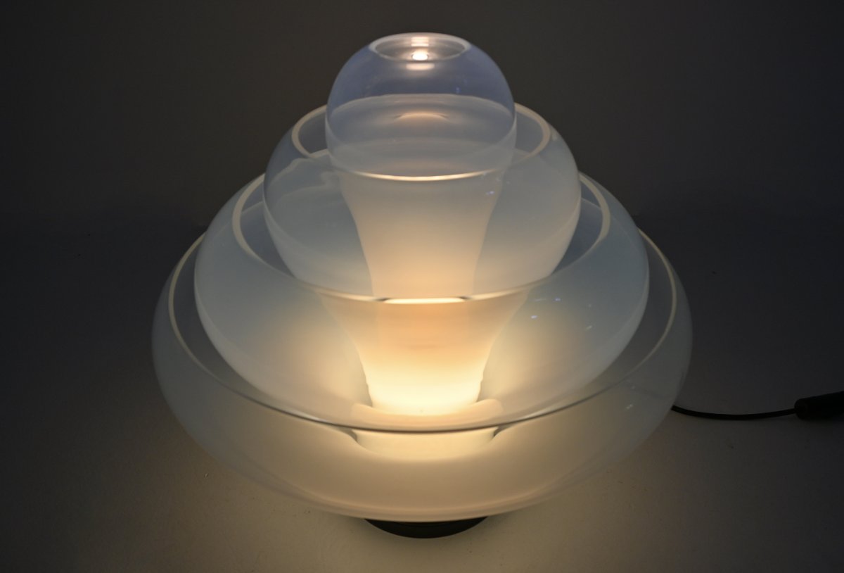'Lotus' LT305 table lamp by Carlo Nason for Mazzega, Italy, 1970s