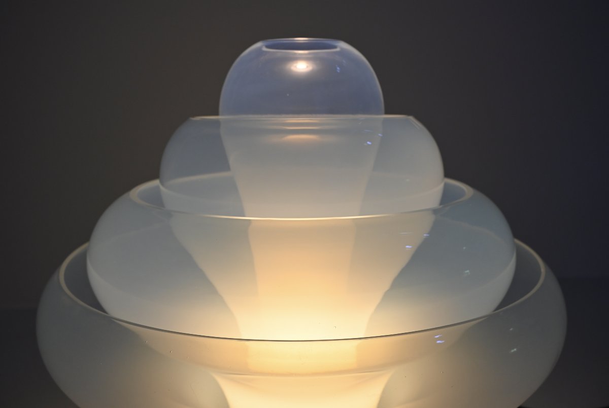'Lotus' LT305 table lamp by Carlo Nason for Mazzega, Italy, 1970s
