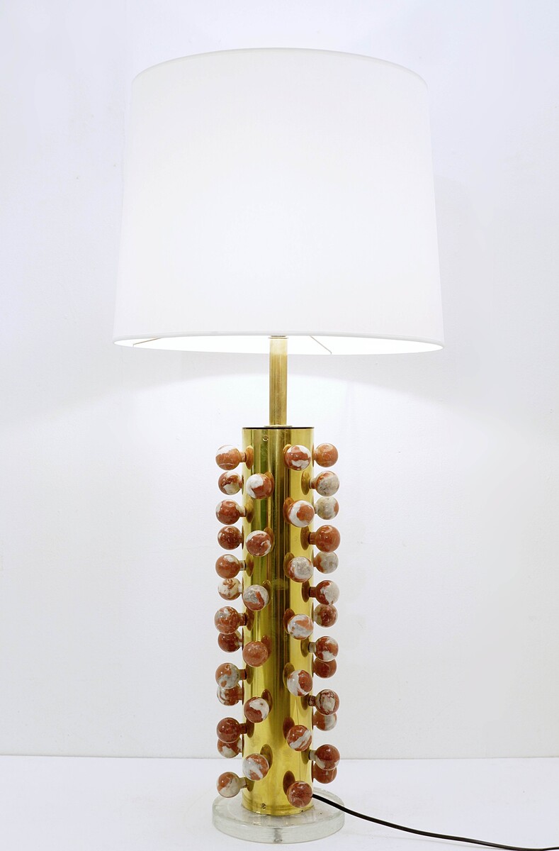 White lamp with shop balls