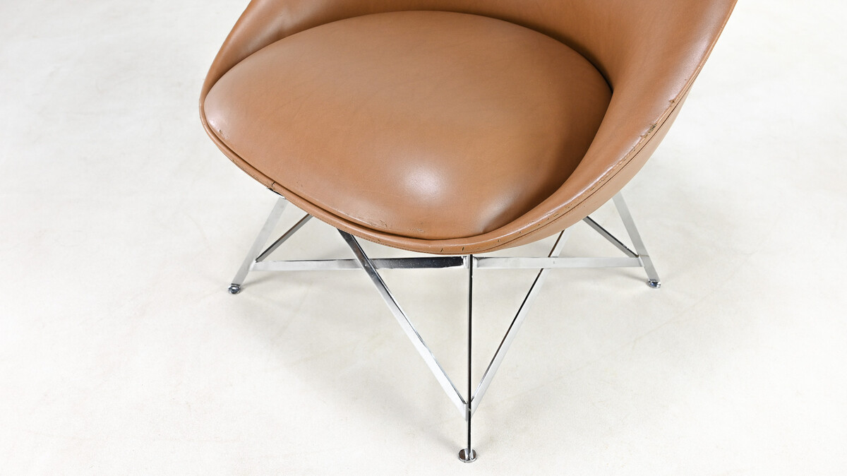Maurice Calka, rare “Tour Eiffel” K1 chair. France, c. 1966