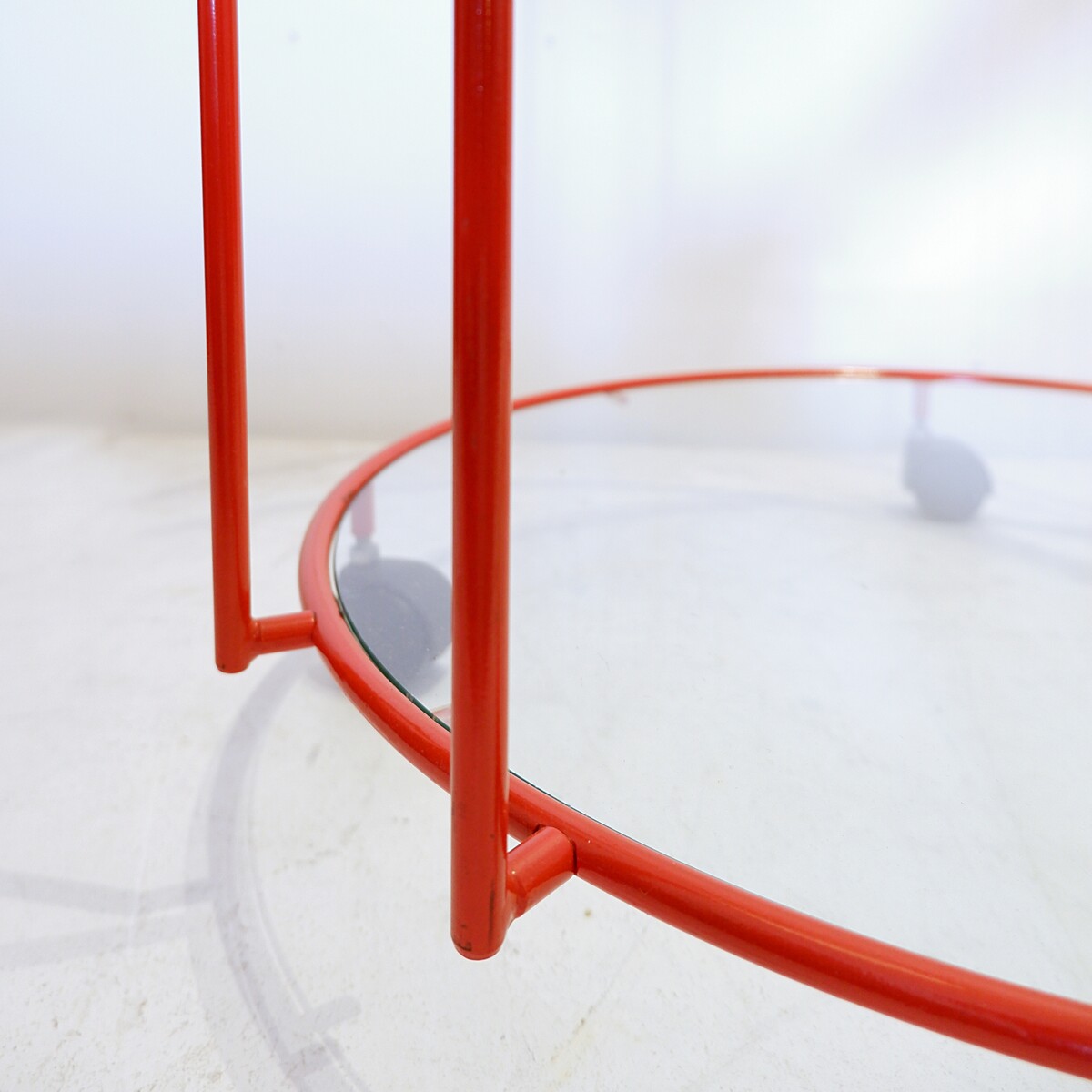 Metal and glass Serving Cart or Side Table - 1970