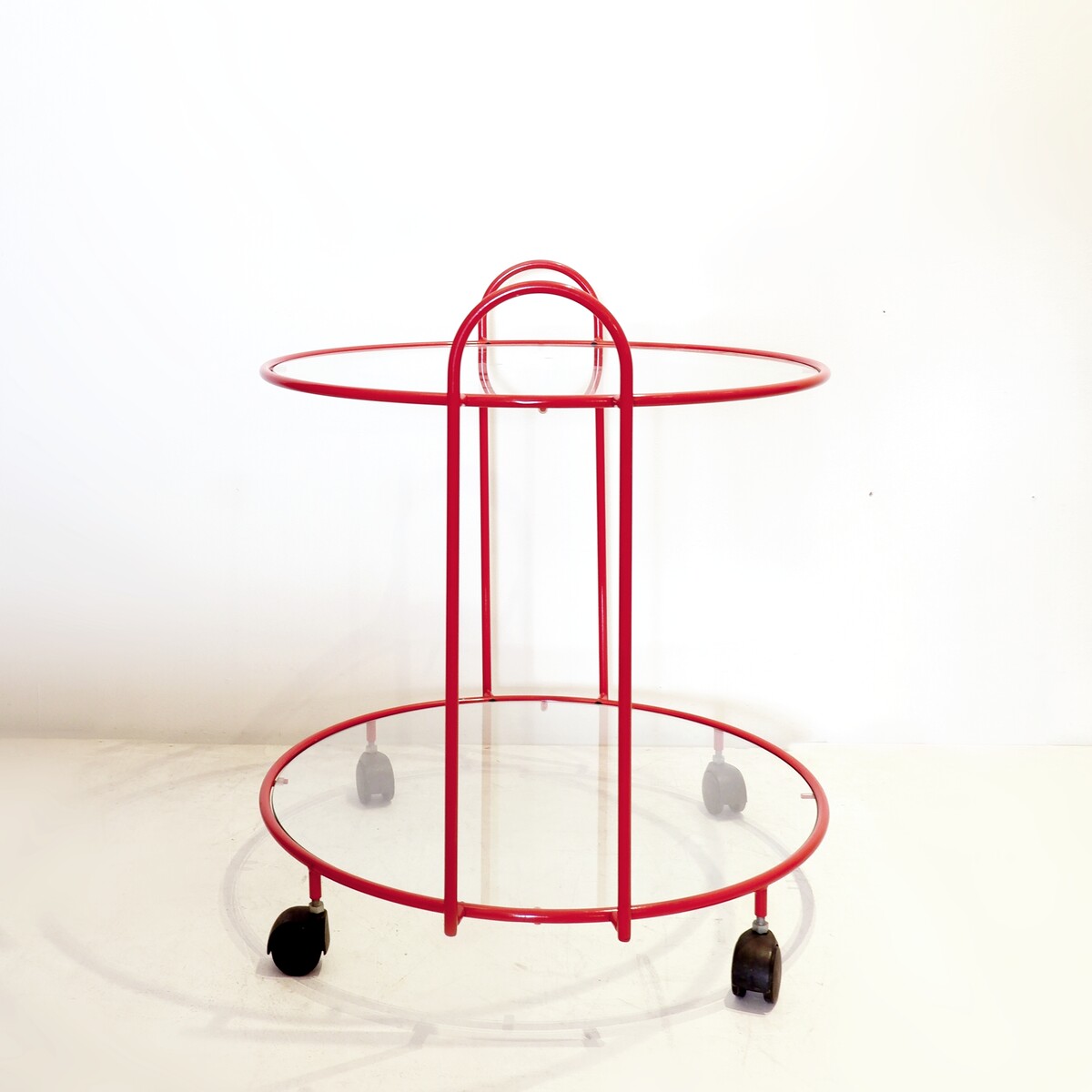 Metal and glass Serving Cart or Side Table - 1970