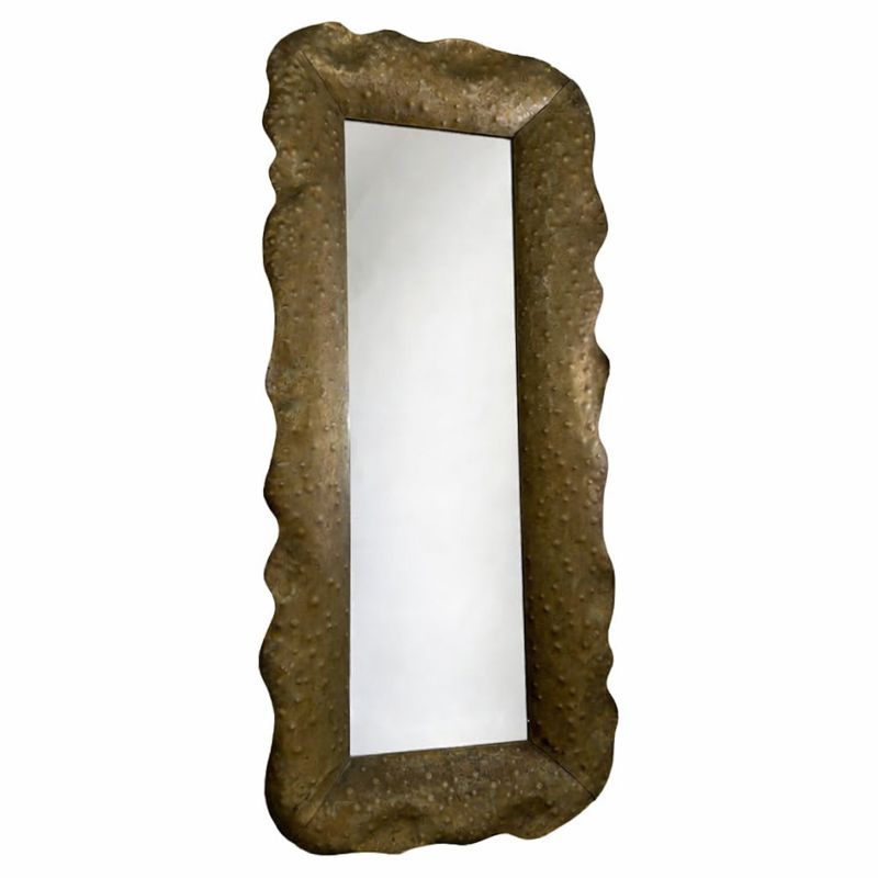 Metal Wall Mirror by Angelo Bragalini, Italy, 1970s