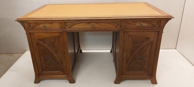 Mid Century Art Nouveau Desk in oak