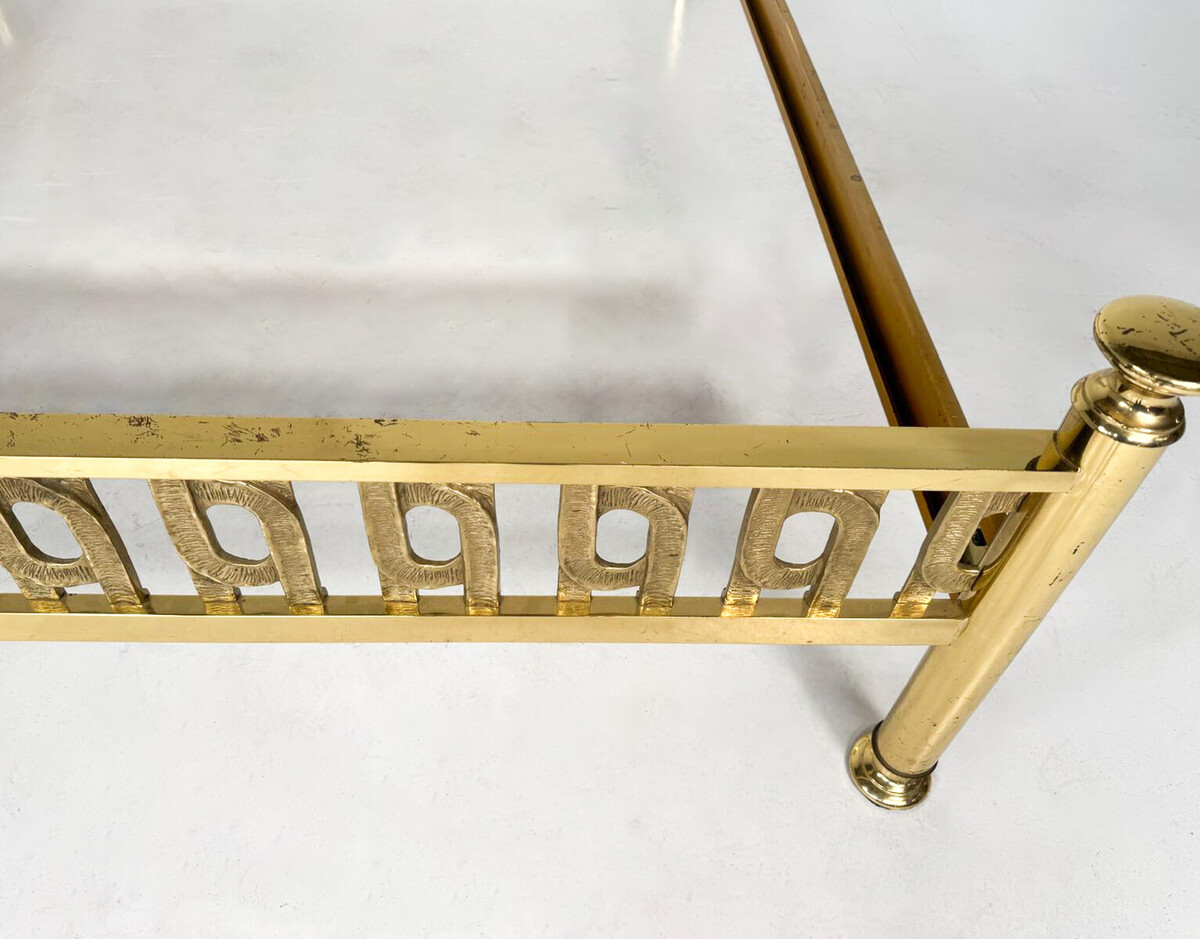 Mid-Century Brass Bed by Angelo Brotto, Esperia, Italy, 1970s
