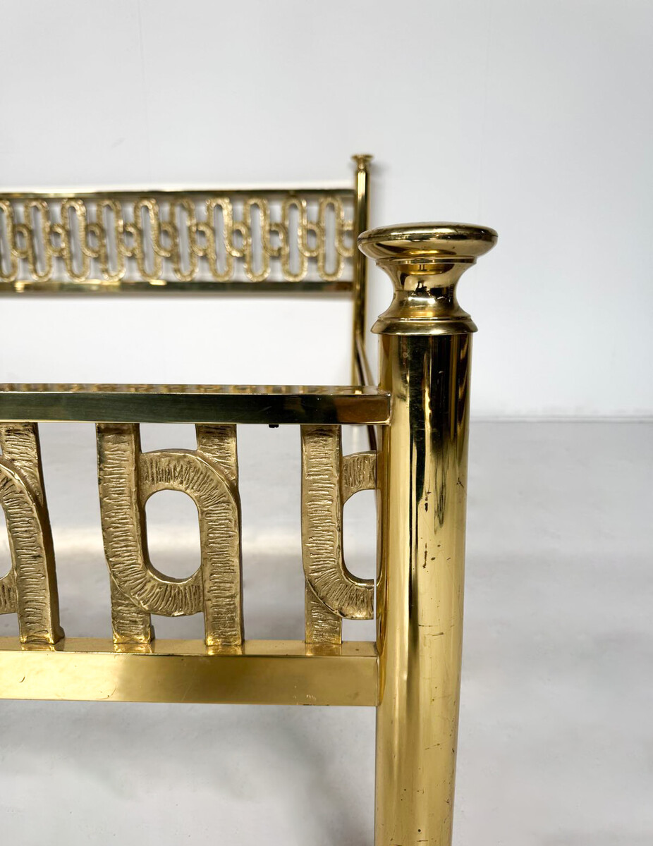 Mid-Century Brass Bed by Angelo Brotto, Esperia, Italy, 1970s