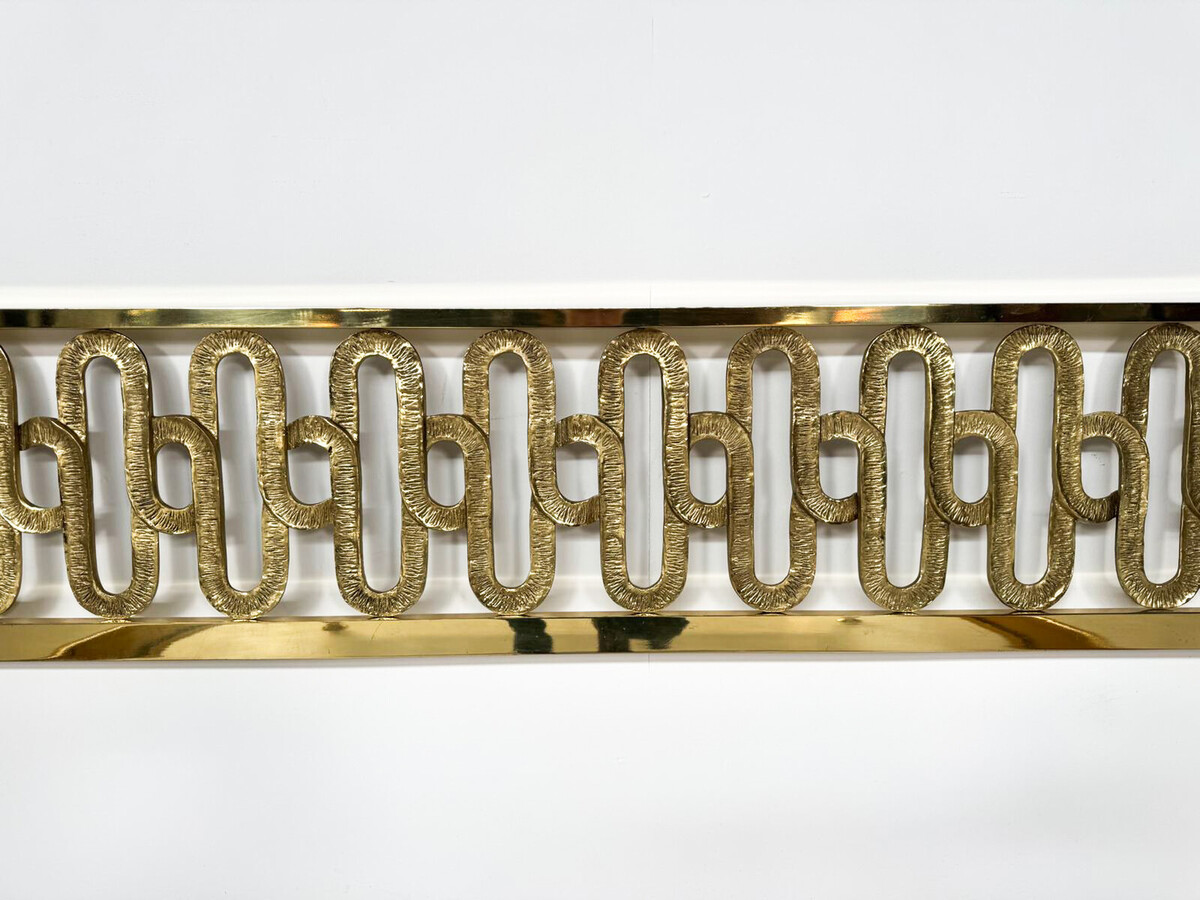 Mid-Century Brass Bed by Angelo Brotto, Esperia, Italy, 1970s